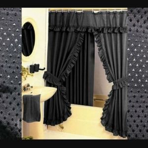 Dramatic shower curtain